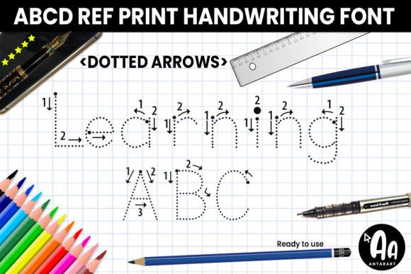 Abcd Ref Dotted Arrows: A Typeface for Learning and Play