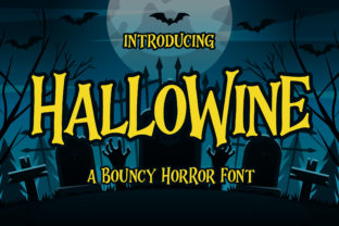 Hallowine: The Spooky Display Font for Creative Projects