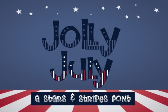 Jolly July: A Patriotic Display Font for Festive Designs