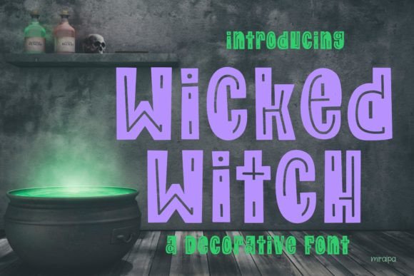 Wicked Witch Font: A Spooky Display Typeface for Halloween Designs